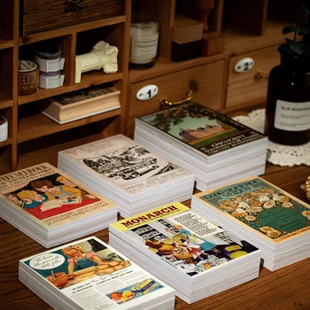 

VanYi 60pcs Time Travel Retro Stationery Scrapbooking/Card Making/Journaling Project DIY Diary Vintage Decoration LOMO Cards