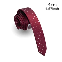 KAMBERFT дизайн ручной работы 4 см тонкий однотонный галстук в горошек Красный Зеленый Модный мужской тканый обтягивающий галстук для свадьбы Повседневные Вечерние