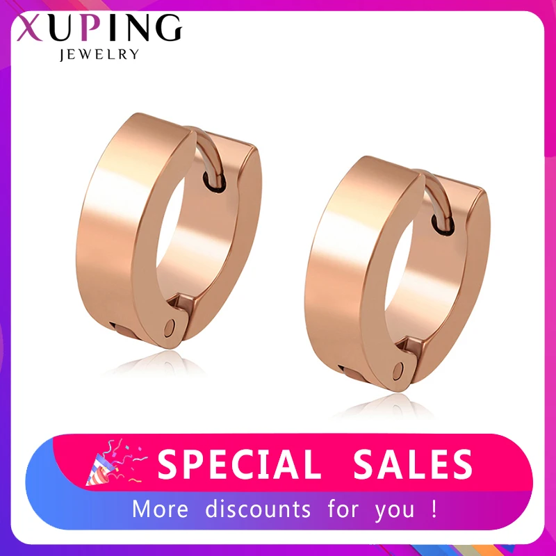 

Xuping Small Hoop Earrings for Women Fashion Stainless Steel Jewelry Birthday Family Party Temperament Gift SS4-98497