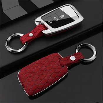 

2019 Flip fur car key case key cover For VW Bora Jetta POLO Passat Skoda octevia A5 Fabia seat Leon Golf-7 Tiguan-L Accessories