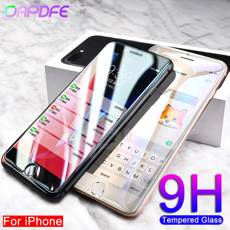 9H Anti-Burst Protective Glass For iPhone 11 Pro X XR XS Max Tempered Screen Protector iPhone 8 7 6 6S Plus 5 5S SE Glass Film