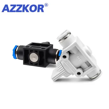 

HVFF Regulating Valve Trachea Throttle Pneumatic Connector Switch Valve Hand Valve Air Valve Pneumatic Push Into Fittings 6-12mm