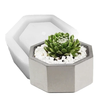 

Flowerpot mold silicone geometric design concrete succulent planting vase container cement flowerpot silicone mold