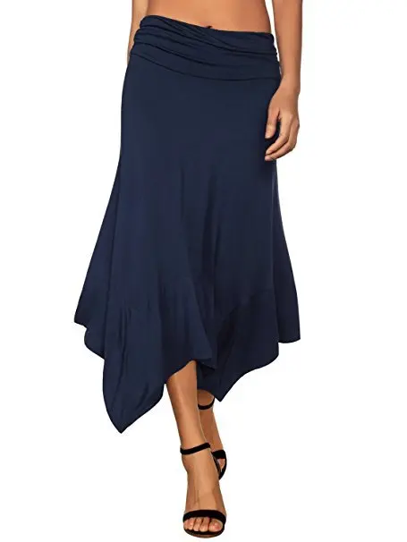 Стиль AliExpress EBay Европа и Америка женское платье сплошной цвет Асимметричная юбка