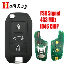 

3 Buttons Remote Key 433Mhz for Citroen C4 Cactus 2014+ Hella For Peugeot 508 3008 2008 301 ID46 Chip FSK VA2/HU83 Blade