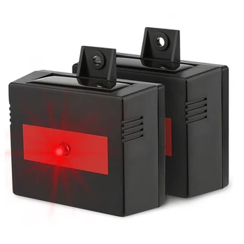 

2PCS Solar Ultrasonic Repeller Waterproof Design Environmental Repeller Drive Away Farm Foxes Wolves Pest Control Repellents