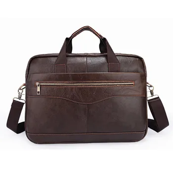 

Osmond Fashion Men's Briefcases Genuine Leather Business Office 15'' Laptop Bag Luxury Brand Male Crossbody Messenger Bags 2019