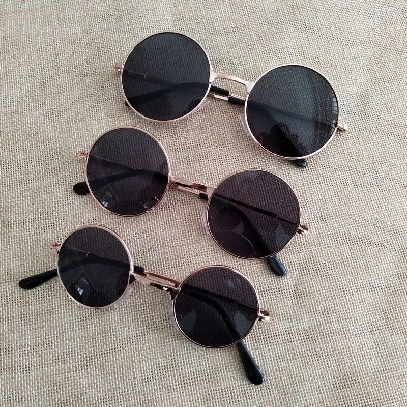 

8209 Retro circular spectacle frames for men and women with flat lens sunglasses