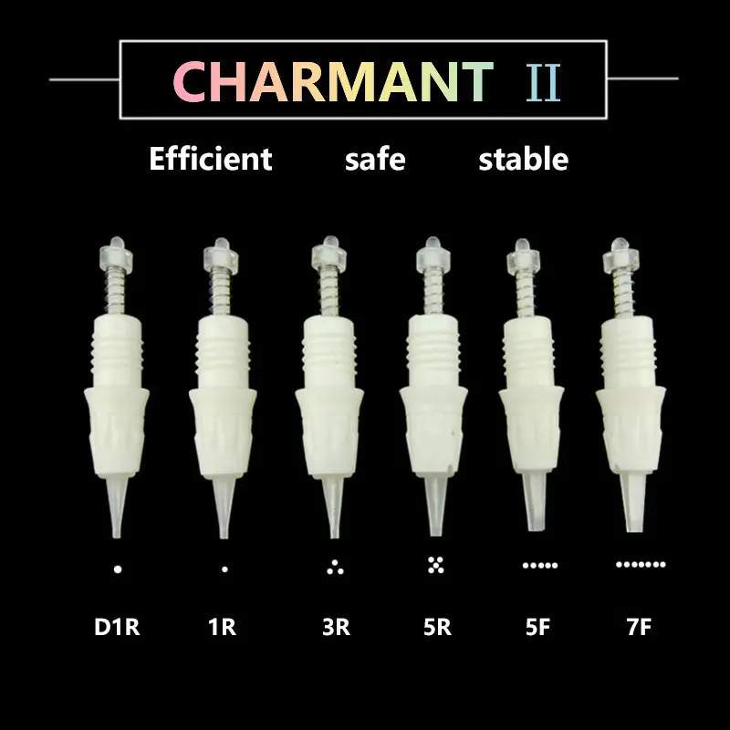 Charme иглы татуировки картридж для премиум Charmant Перманентный макияж машина для бровей Губы 1RL 3RL 5RL 5F 7F