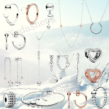 

2018 Winter Dangling Freshwater Cultured Pearl Ring String of Beads Earrings Clip Fit original Charm Bracelet