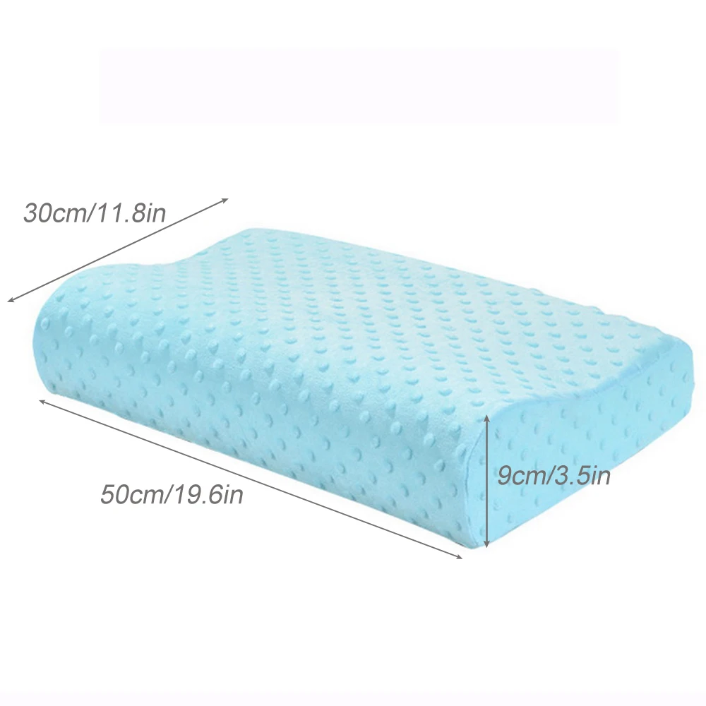A-blue 50X30X9 см мягкие Наволочки медленно с пенным наполнителем с эффектом памяти для пространства Наволочки шейный затылочный медицинский Подушка-пена с эффектом памяти Чехол - Цвет: A-blue