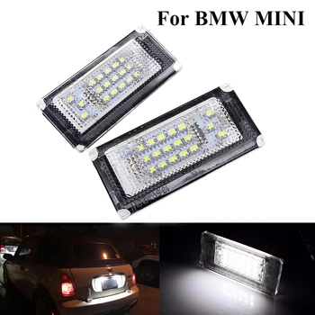 

2 pcs 12V LED Number License Plate Lights Auto Tail Light Trunk Lamp Car Accessorie For BMW Mini Cooper R50 R52 R53