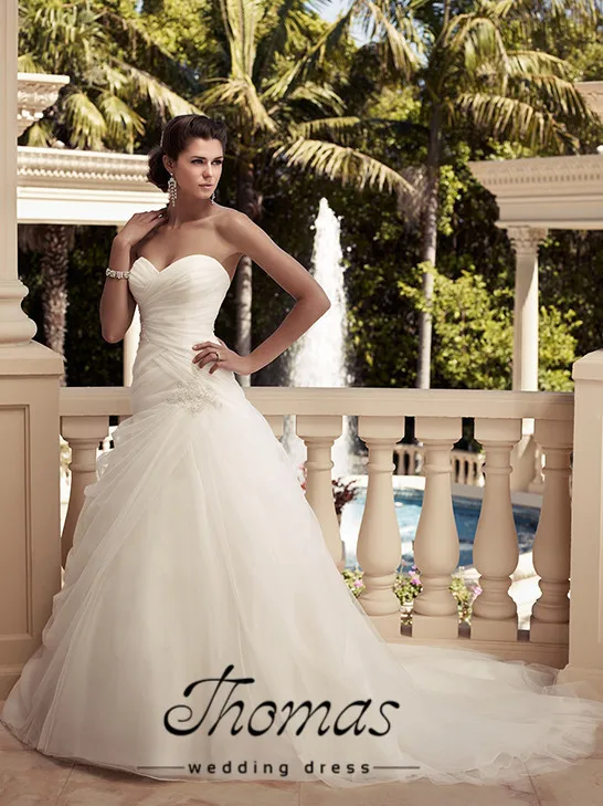 Elegante novo amor com Бисероплетение em шифон манга vestidos de Casamento vestidos de noiva personalizado-feito свадебное платье