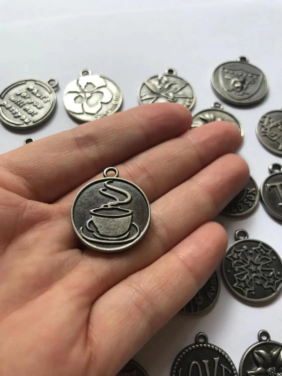 Серебряный тон Подвески для изготовления украшений крафт Бисероплетение