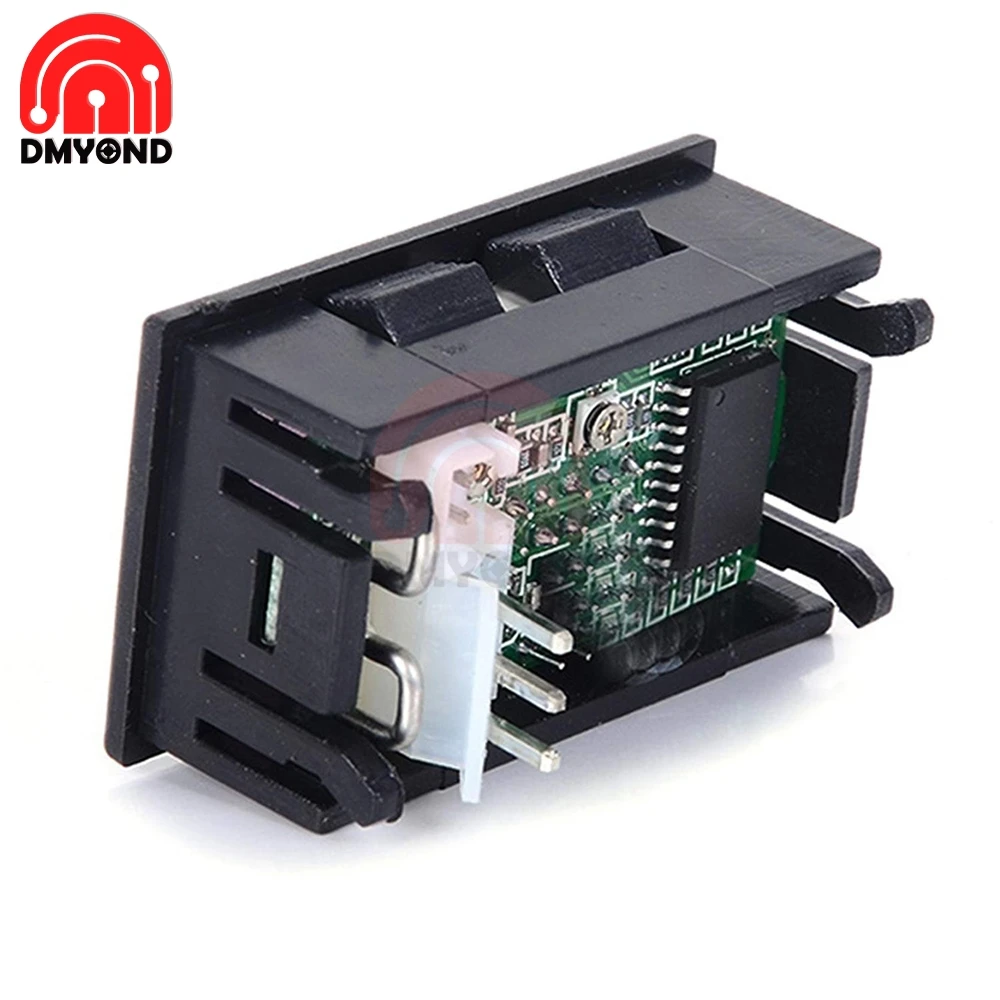 0 28 &quotDC 100V 10A 100A светодиодный вольтметр измеритель тока Красный Синий Вольтметр