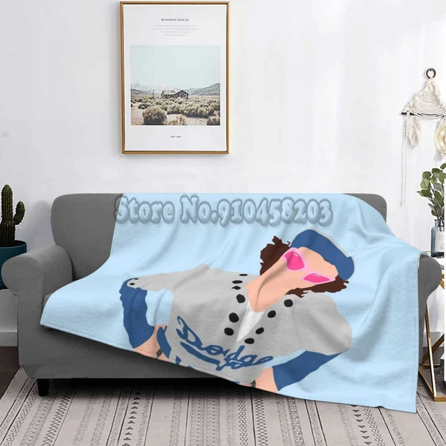 Dodgers - Blue Super Warm Soft Blankets Throw On Sofa/bed/travel