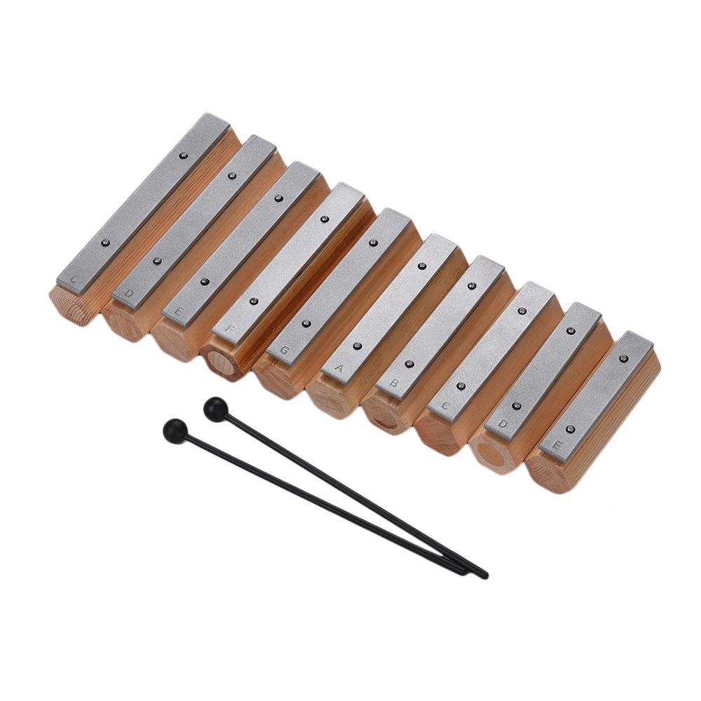 

10 Notes Xylophone Glockenspiel Disconnect-type Design Percussion Instrument for Musical Education Rhythm Training