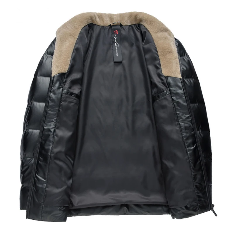 Skup Nowe zimowe męskie kurtki z puchu kaczego Business Casual wysokiej jakości ciepłe męskie ubrania marki Slim Fit Turn Down Collar Western Style