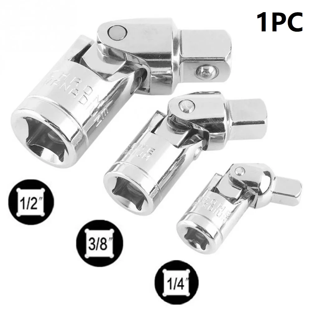 7-teiliges Stecknuss-Adapter-Set – Mit Kardangelenk, Für 1/4", 3/8", 1/2" Antriebe