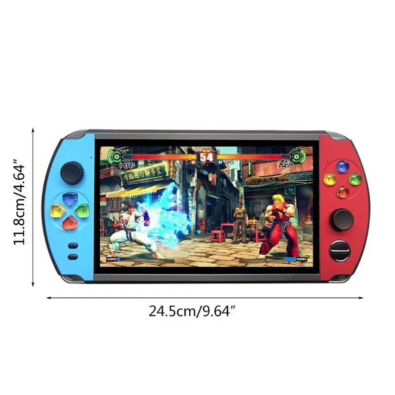 X19 Retro Handheld Game Player 8/16GB 7.0" Screen FC Arcade Video Game Console