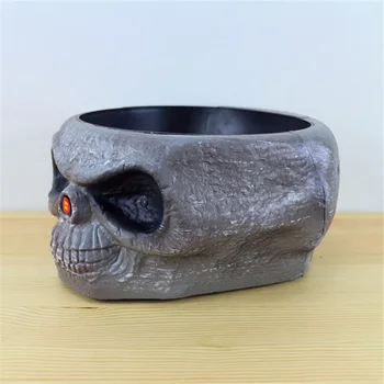 

Newest Halloween Candy Bowl Skull with Animated Hand Electric Props Decoration for Party Home Tables