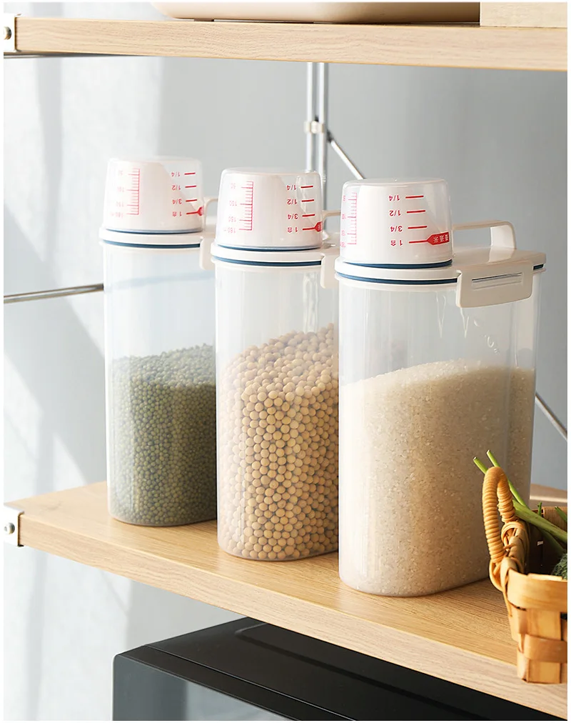 Cereal Grain Bean Rice Plastic Storage Container 2.5 Kg 9 01_07