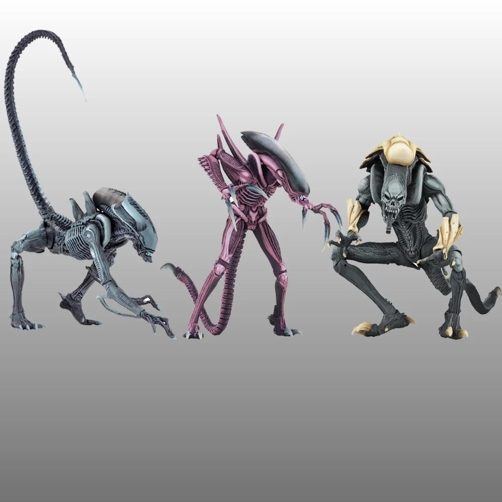 NECA Alien vs. Хищник Коллекционная модель игрушки фигурка 3 разных инопланетянина