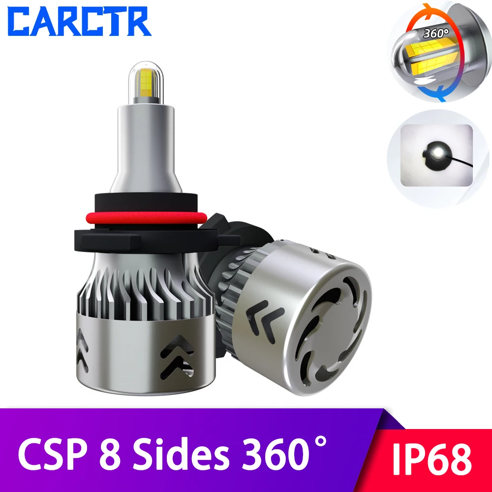 CSP светодиодный фар автомобиля лампы H3 H7 светильник H11/H8/H9 9005/H10 9006 H1 фары 8 граней 360