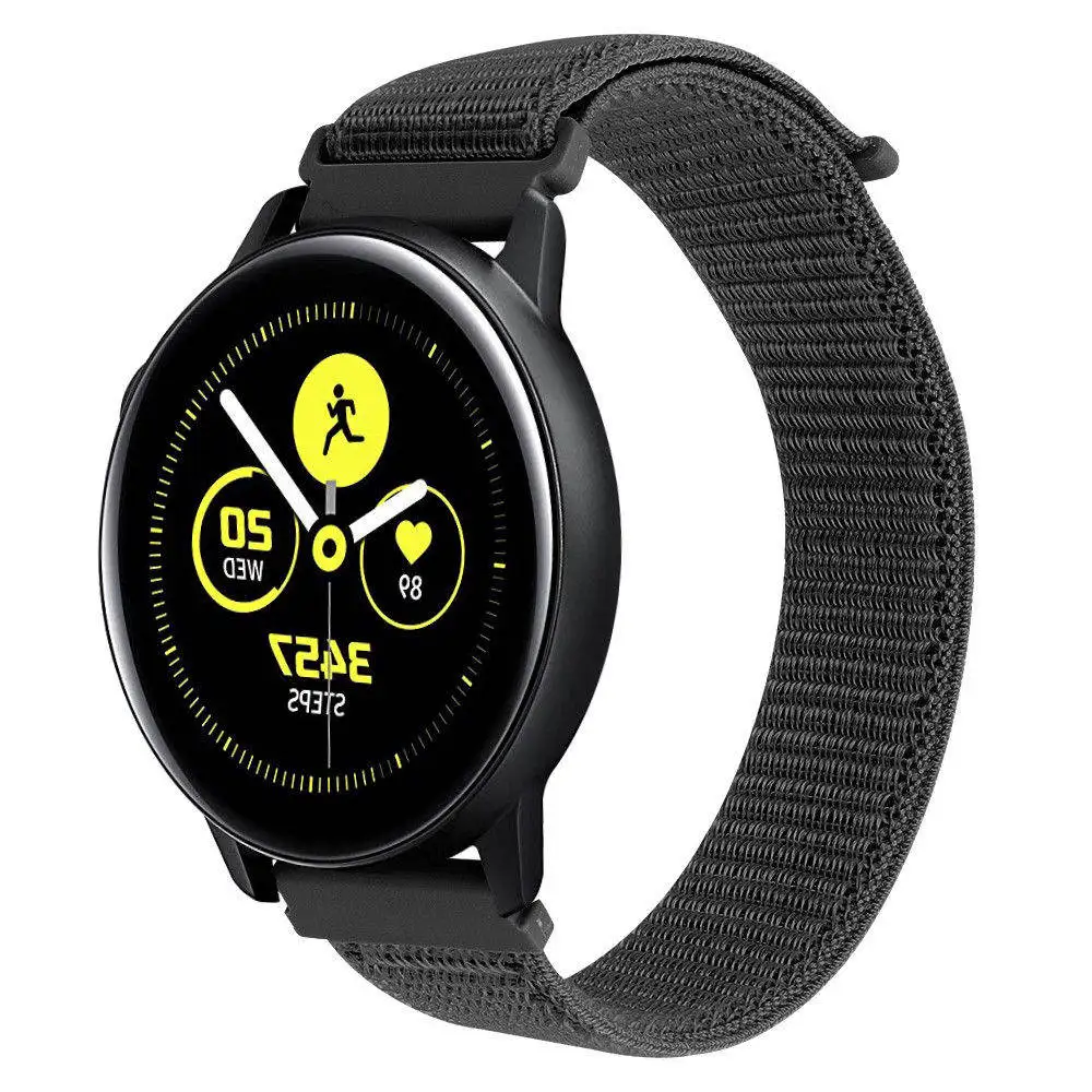 22 мм 20 ремешок для часов, мм для samsung Galaxy Watch 46 мм/42 мм/Active Band gear S3 S2 нейлоновая петля палка спортивные наручные браслеты для huawei gt