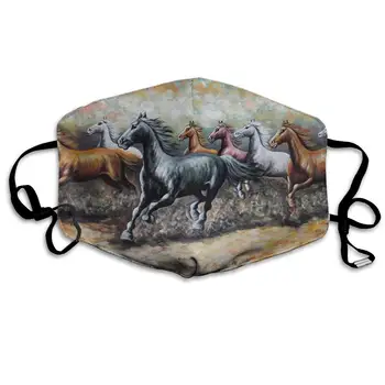 

Unisex Print Mouth Mask - Handsome Horse Running Graphics Polyester Anti-dust Mouth-Muffle - Fashion Washed Reusable Face Masks