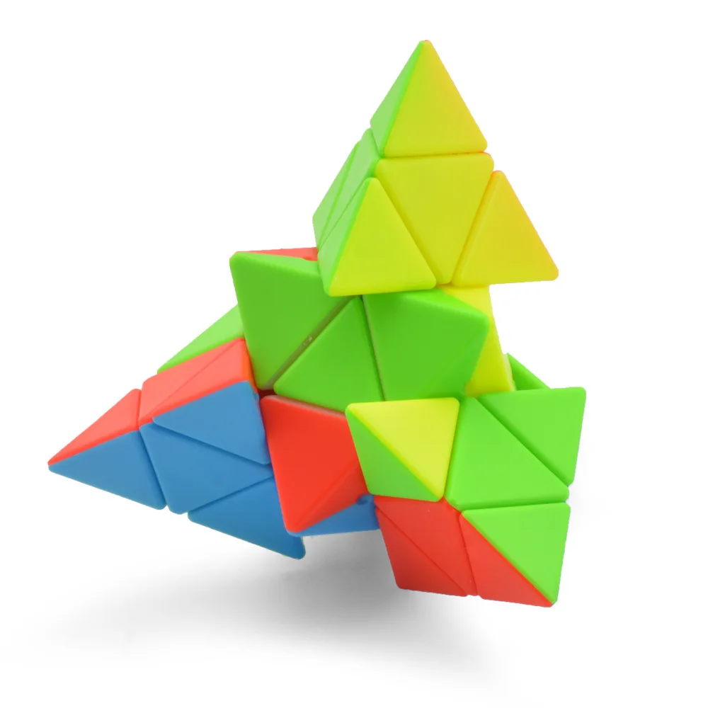 LeFun 4x4 Pyramid Magic Cube 9.6cm Triangle Puzzle Cube For Competition Black 