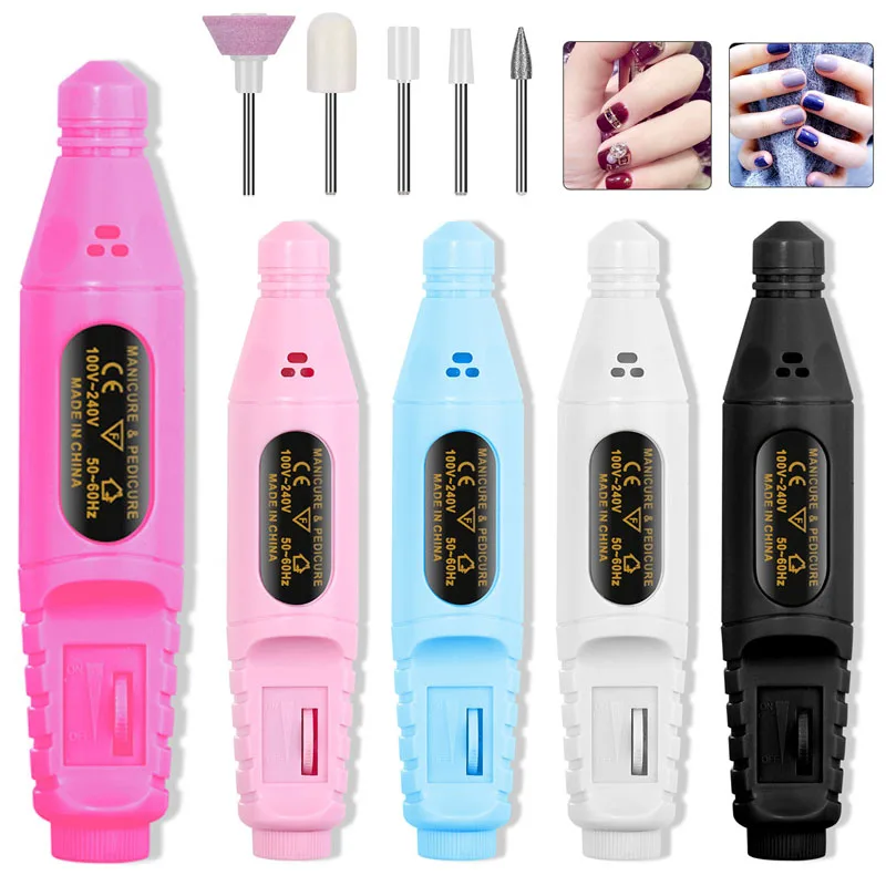Electric Nail Drill Machine 20000RPM Professional File Kit for Acrylic Nails Cordless Milling Cutter Manicure Pedicure Tool | Красота и