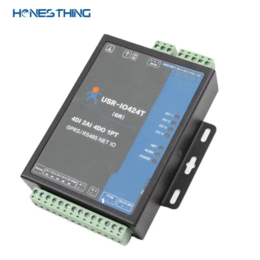 HonesThing поддержка GSM/GPRS Поддержка USR Cloud 4 канальный RTU сетевой контроллер IO RS485 Modbus