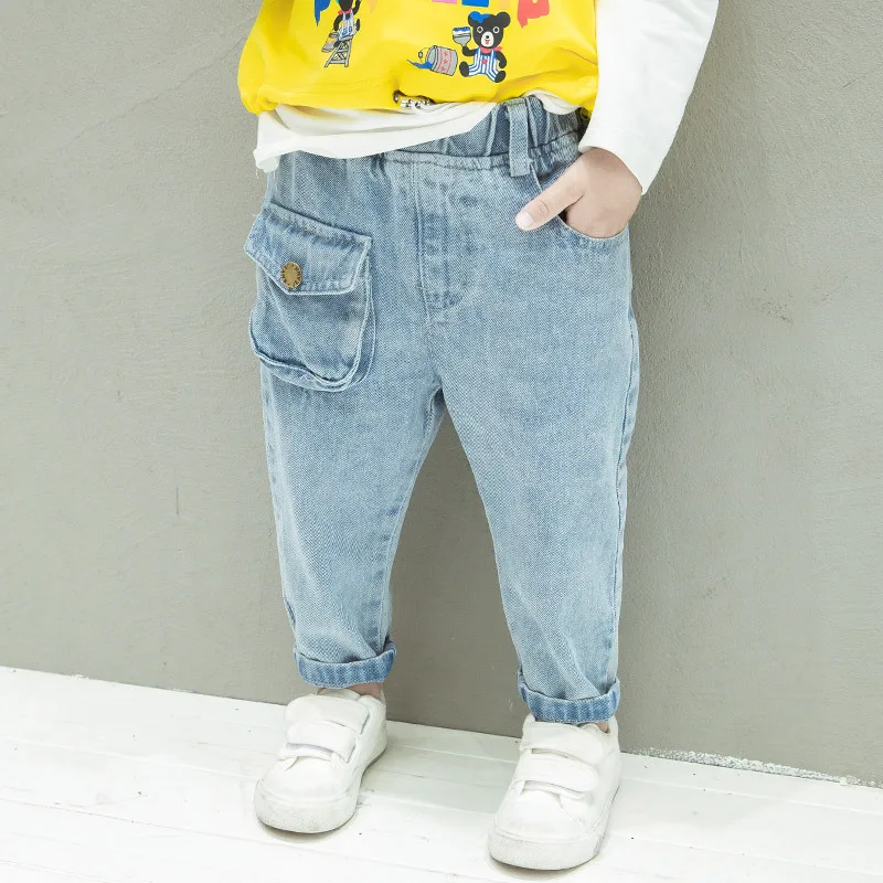 2020 новые весенние джинсы для мальчиков детские модные джинсовые штаны с