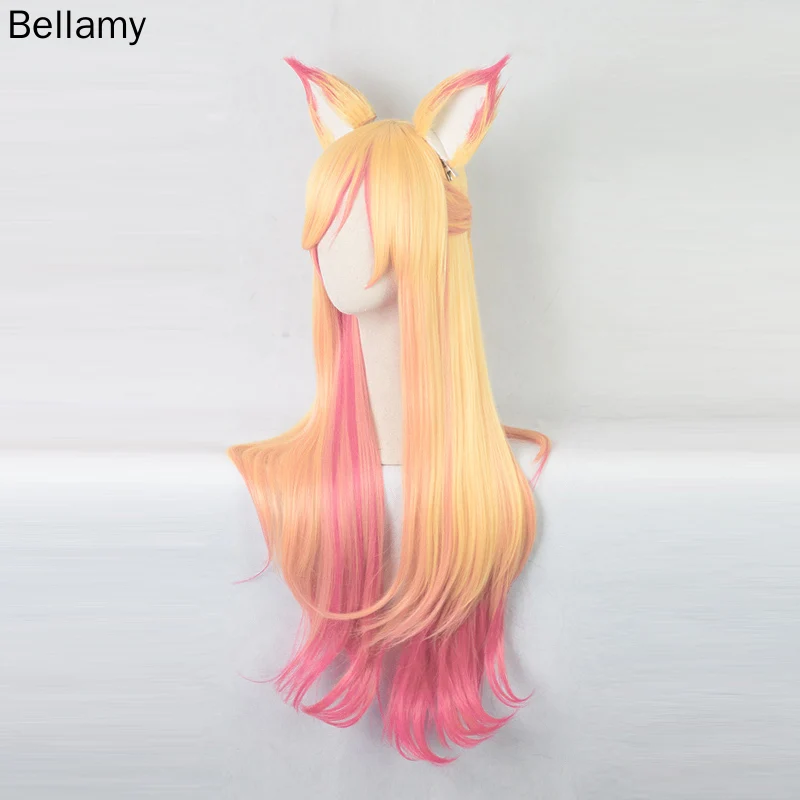 

League of Legends Stars Guardian Ahri cosplay wigs 75CM long