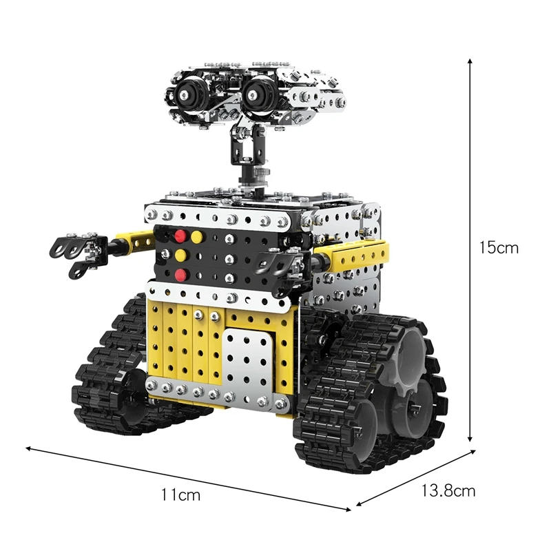 Remote Control Blocks Assembly Robot 2.4G 10CH DIY Steel Smart Obstacle Avoidance Walking RC Robot Toy for Children Robot Toys