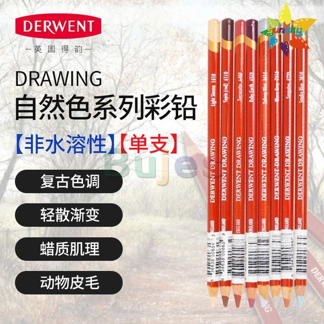 Derwent Drawing Pencils,the Fur And Feather Pencil,ideal For Loose,  Expressive Tonal Drawings,available In A Variety Of Colors - Wooden Colored  Pencils - AliExpress