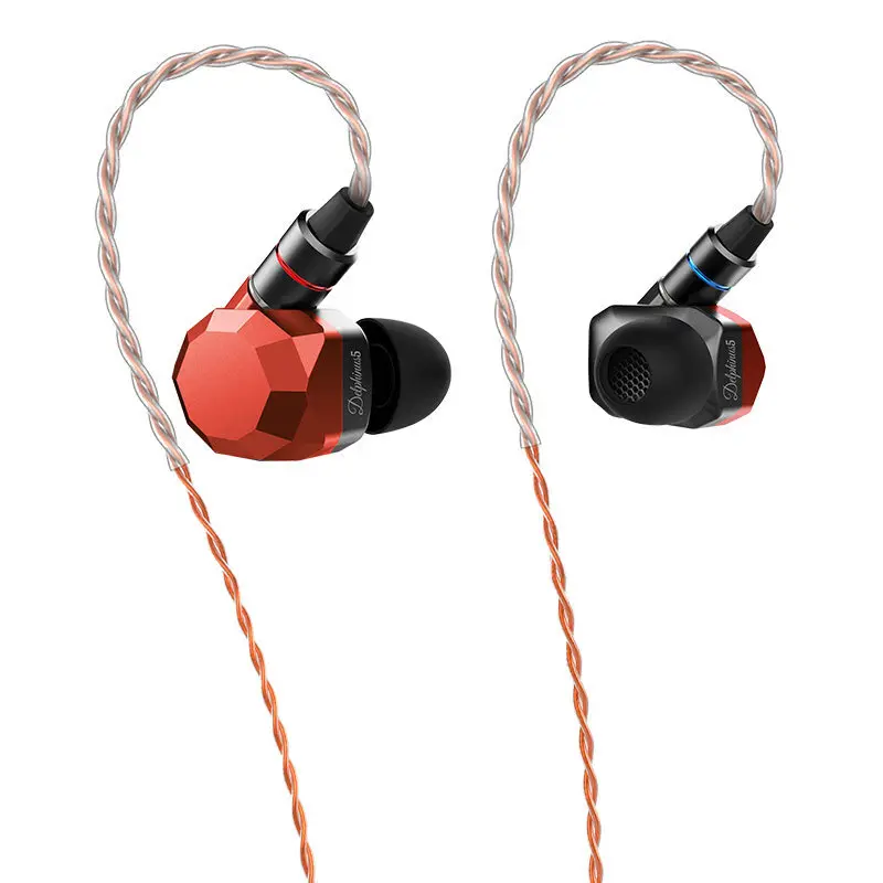 Astrotec Delphinus 5 5BA сбалансированные арматурные Проводные мониторные наушники Hifi с шумоподавлением металлические наушники Mmcx сменный кабель