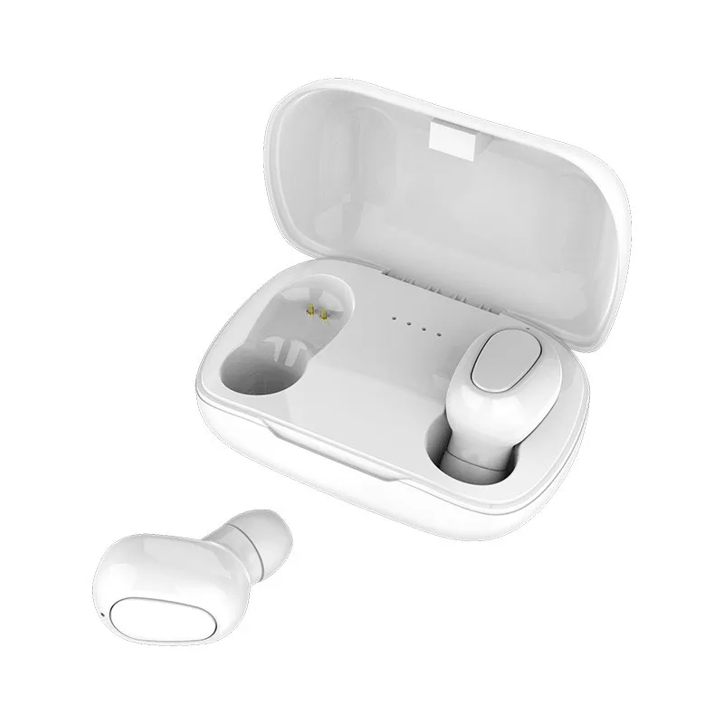 H30 L21 True HIFI Беспроводная гарнитура Bluetooth 5,0, Спортивная гарнитура для близнецов, 3D стерео портативные Bluetooth наушники с зарядным устройством - Цвет: White