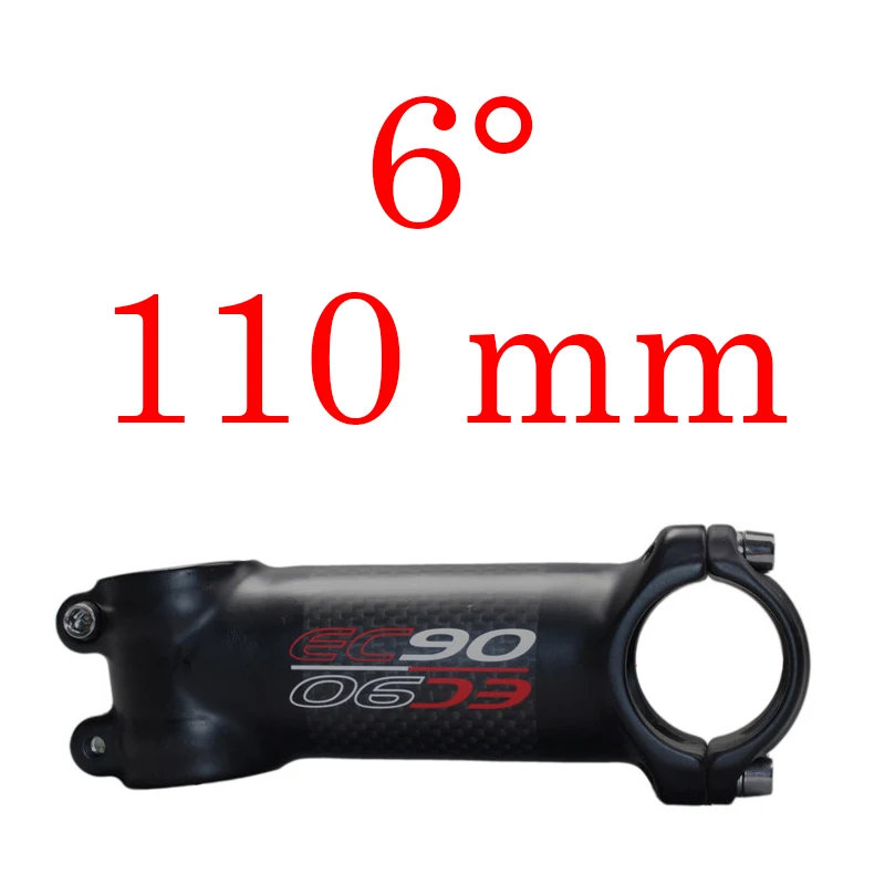 6 Degrees 110mm EC90 MTB дорожный велосипед, запчасти для горного велосипеда, алюминиевый карбоновый руль, Сверхлегкий Руль, угол поворота 6/17 градусов, 28,6 мм, 31,8 мм - Цвет: 6 Degrees 110mm