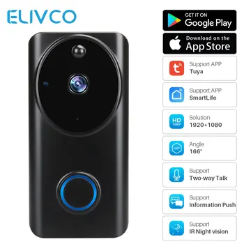 

Tuya 1080P WiFi Video Doorbell Smart Video Intercom APP Control Phone Call Door Bell Home Security Monitor Night Vision Camera