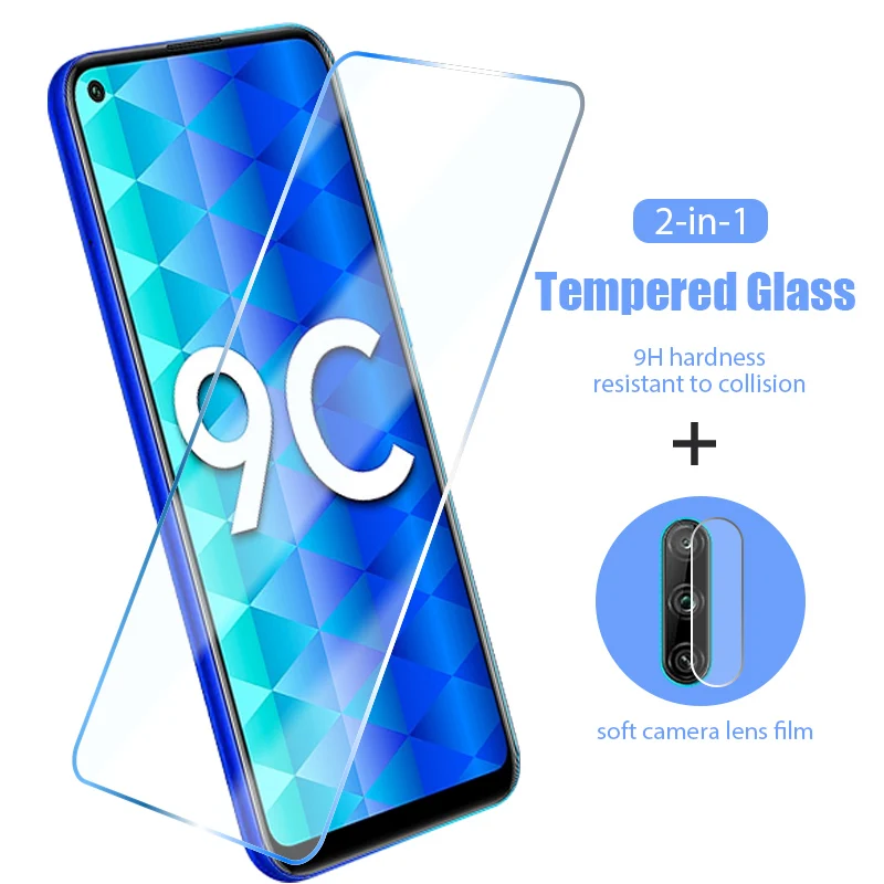 Mejor Compra Lente de la cámara trasera 2 en 1, cristal templado para Honor 9x pro 8x max 9c 8c, cristal protector para Huawei Honor 9s 9x lite 8x 7x 6x bWwnMVaJDmn