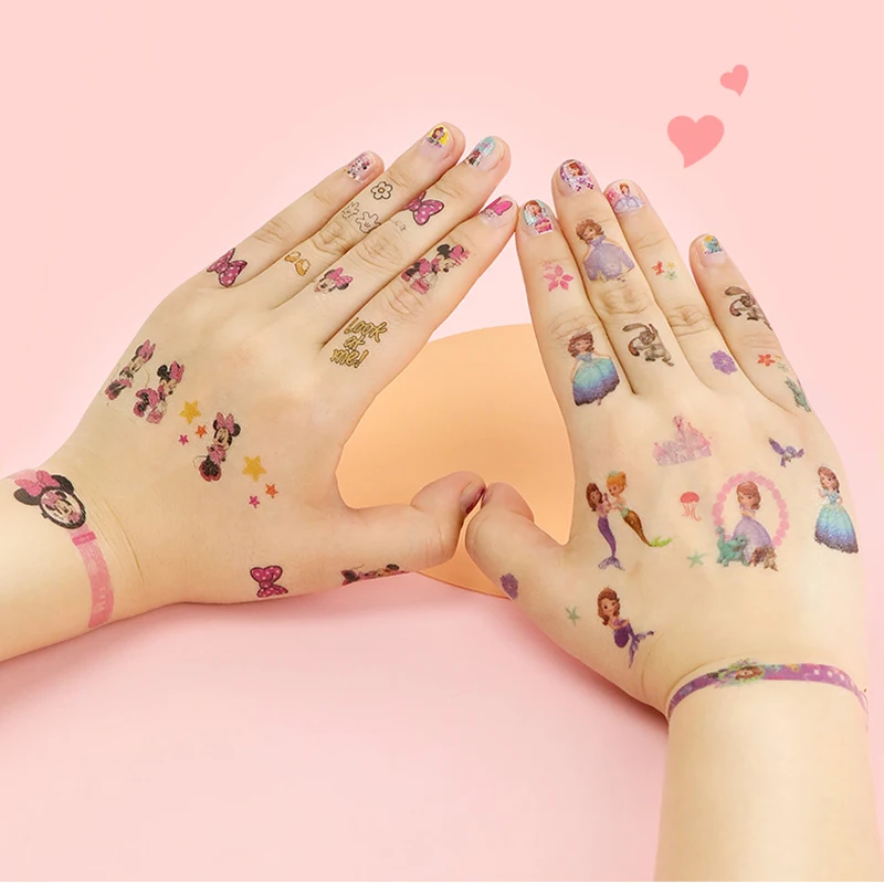 

Disney Frozen Elsa Anna Temporary Tattoo Stickers Makeup Set For Girls Sofia Minnie Waterproof Tattoo Body Art Toy For Kids Gift