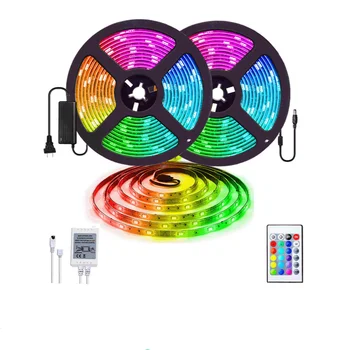 

LED 5050RGBEpoxy Waterproof Seven Color Soft Light Bar600The Lamp Can Be Remote Control10MSetledStrip