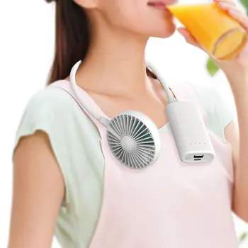

Mini- USB Portable Fan Neck Fan Neckband With Rechargeable Battery Small Desk Fans Handheld Air Cooler Conditioner For Room 1