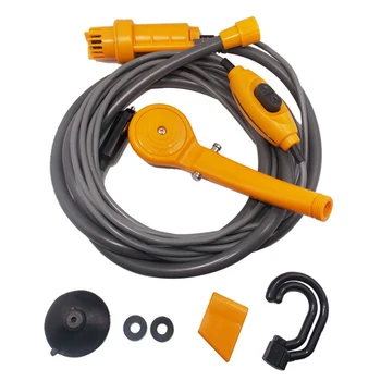 

12V Water Spray Pump Handheld Car Shower Kit Hiking Camping Travel Universal Vehicles Washer Mini Portable Outdoor Sprinkler
