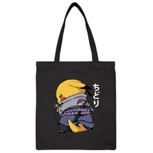 Женская сумка на плечо с мультяшным карманом Go Pikachu печать холщовые сумки эко многоразовые сумки для покупок Женская Повседневная сумка для покупок