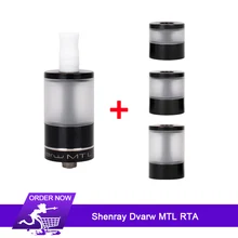 Shenray Dvarw MTL RTA 5 мл Емкость бака и AFC воздушный поток вставка и ограничительные легкие Vape испаритель RTA vs zeus dual/AMMIT MTL