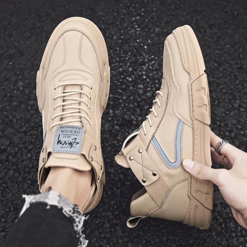 

High Shoes Men Korean-style Versatile MEN'S SHOES 2019 Autumn New Style Trend England Casual Shoes Men Shoes Fashion Shoes