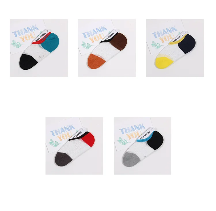 Spring And Summer New Style Children Mesh Breathable Hidden Ankle Socks Wholesale Children Socks Cartoon Pattern Thin No-show So